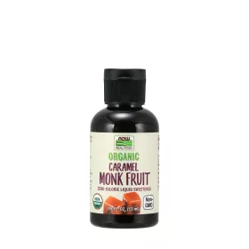   Now Foods Organikus Monk Fruit Édesítőszer - Organic Liquid Monk Fruit  (53 ml, Karamell)