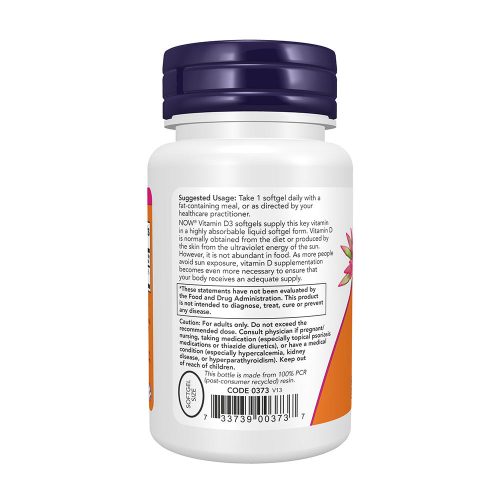 Now Foods D-vitamin 5000 NE (240 Lágykapszula)