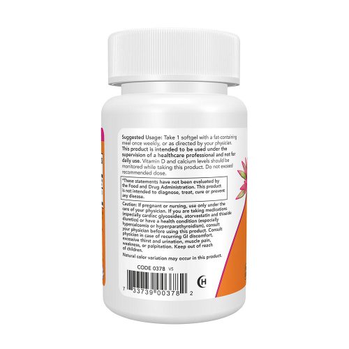 Now Foods Vitamin D-3 50,000 NE (50 Lágykapszula)