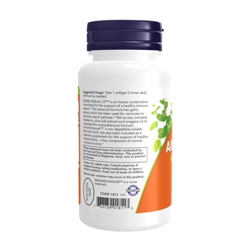 Now Foods AlliBiotic CF™ - Immunvédelem (60 Lágykapszula)