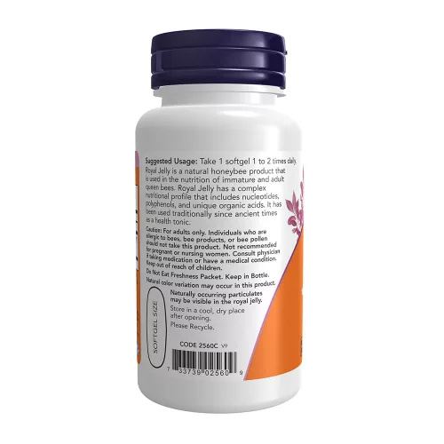 Now Foods Royal Jelly 1000 mg - Méhpempő (60 Lágykapszula)