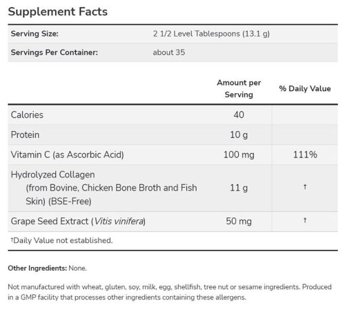Now Foods Multi Collagen Protein Types I, II & III Powder - Kollagén Komplex (454 g)