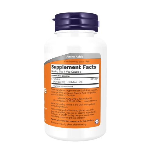 Now Foods L-Histidine 600 mg (60 Veg Kapszula)