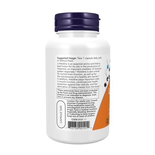 Now Foods L-Histidine 600 mg (60 Veg Kapszula)