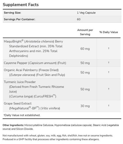 Now Foods Eye Moisturize with MaquiBright® - Szem egészsége (60 Veg Kapszula)