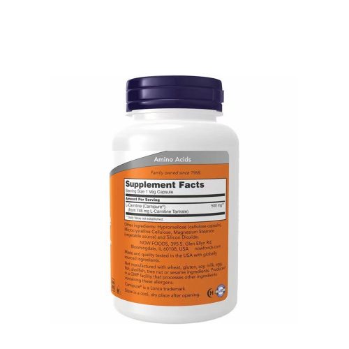 Now Foods L-Karnitin 500 mg (180 Kapszula)
