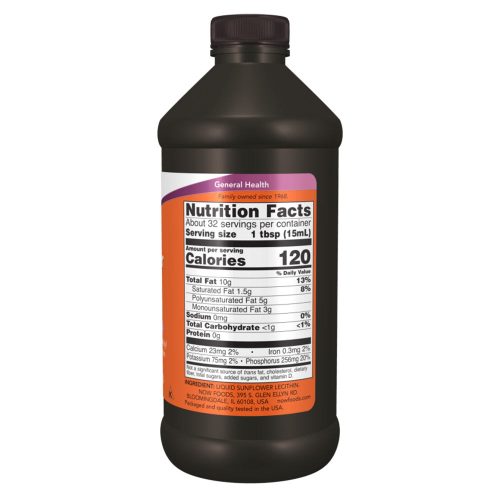 Now Foods Sunflower Liquid Lecithin (473 ml)