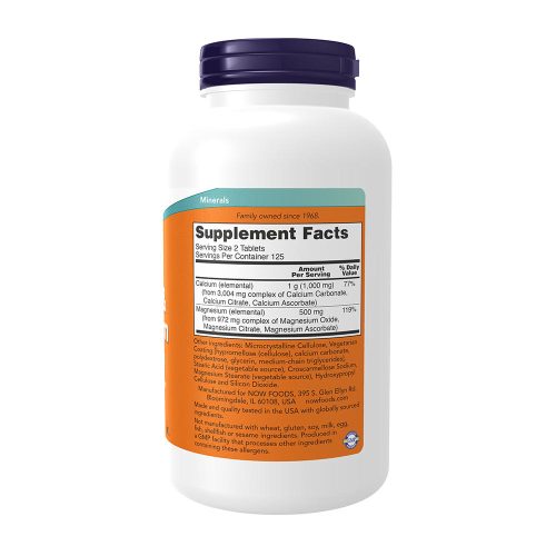 Now Foods Kalcium és Magnézium (250 Tabletta)