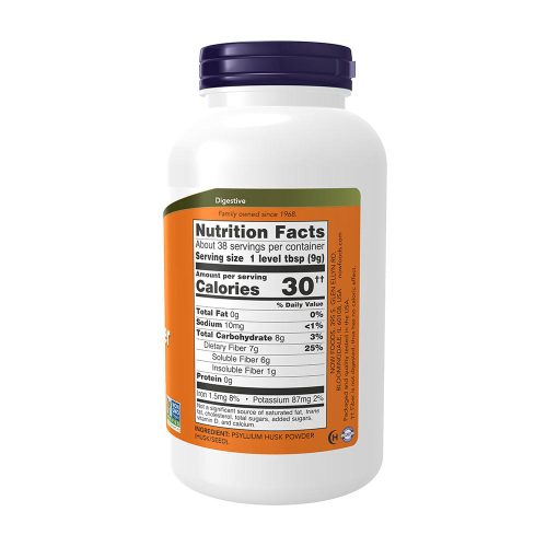 Now Foods Psyllium Husk Powder - Útifűmaghéj Por (340 g)
