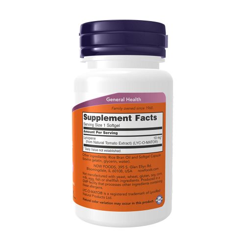 Now Foods Lycopene 10 mg (60 Lágykapszula)