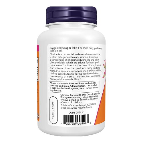 Now Foods Kolin 300 mg - Choline  (100 Veg Kapszula)