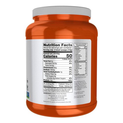 Now Foods Barley Rice Protein Powder - Árpa-Rizs Fehérje Por (680 g)