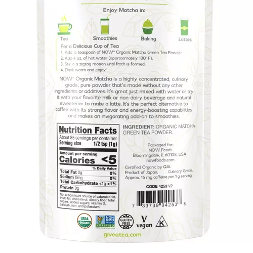 Now Foods Organic Matcha Zöld Tea Por (3 Oz.)