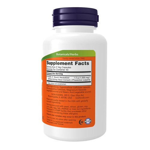 Now Foods Phase 2, 500 mg (120 Veg Kapszula)
