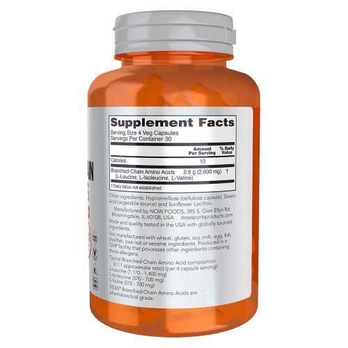 Now Foods Branched-Chain Amino Acids - BCAA (120 Veg Kapszula)