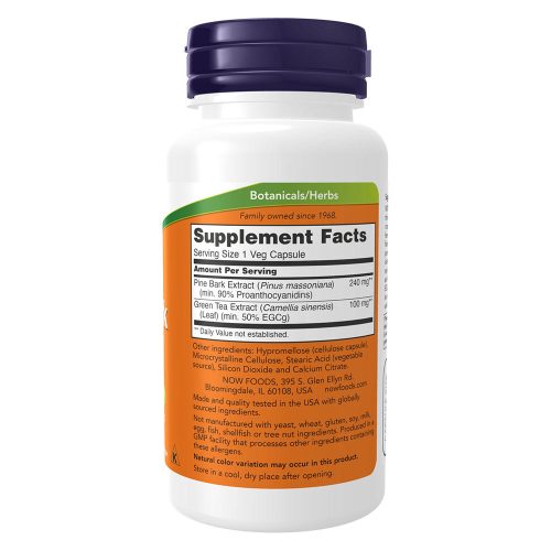 Now Foods Fenyőkéreg-Kivonat 240 mg - Pine Bark Extract 240 mg (90 Veg Kapszula)