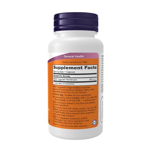 Now Foods Eggshell Membrane 500 mg - Tojáshéjhártya (60 Kapszula)