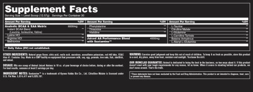 Universal Nutrition Animal Juiced Aminos - Aminosav Mátrix por (376 g, Szőlő)