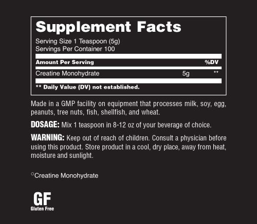 Universal Nutrition Animal Creatine - Kreatin-monohidrát por (500 g, Ízesítetlen)