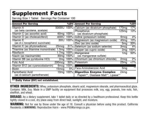 Universal Nutrition Daily Formula - Multivitamin (100 Tabletta)