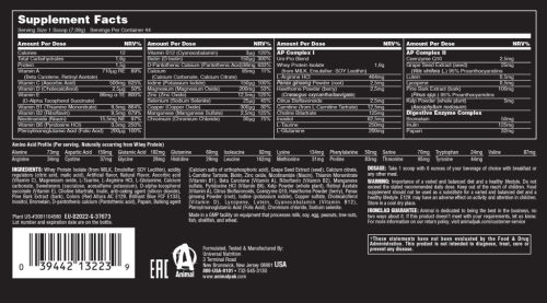 Universal Nutrition Animal Pak - Komplex Multivitamin por (312 g, Cseresznye Bomba)