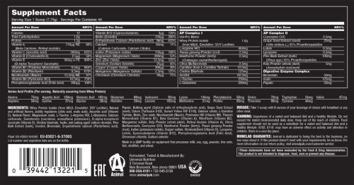 Universal Nutrition Animal Pak - Komplex Multivitamin por (342 g, Narancs)