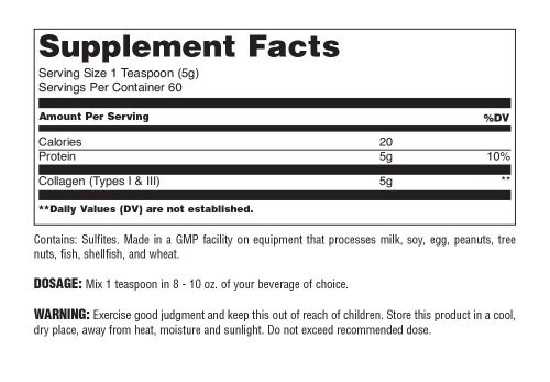 Universal Nutrition Kollagén Hidrolizátum por (300 g, Ízesítetlen)