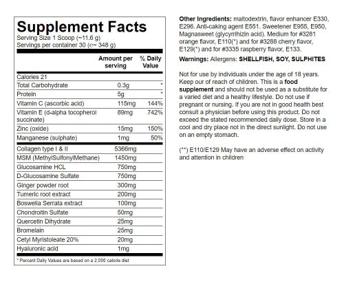 Universal Nutrition Animal Flex Powder - Komplex Ízületvédő por (348 g, Kékmálna)