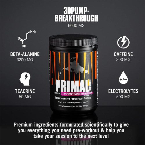 Universal Nutrition Animal Primal Powder (507,5 g, Gyümölcsös Puncs)