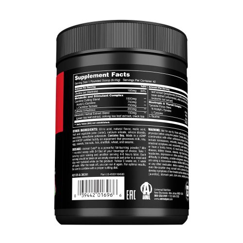 Universal Nutrition Animal Cuts Powder - Komplex Zsírégető Por (248 g, Szivárványos Cukorka)