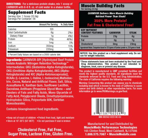 MuscleMeds Carnivor™ - Hidrolizált Marhafehérje (1898 g, Csokoládé)