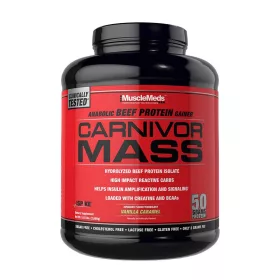   MuscleMeds Carnivor™ Mass - Marhafehérje Alapú Tömegnövelő (2668 g, Vaníliás Karamell)