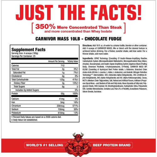 MuscleMeds Carnivor™ Mass - Marhafehérje Alapú Tömegnövelő (4725 g, Csokoládés Fudge)