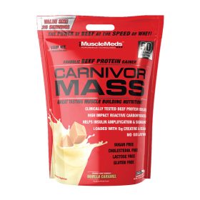   MuscleMeds Carnivor™ Mass - Marhafehérje Alapú Tömegnövelő (4800 g, Vaníliás Karamell)