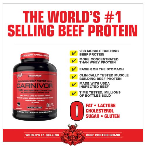 MuscleMeds Carnivor™ - Hidrolizált Marhafehérje (1624 g, Csokis Keksz és Krém )