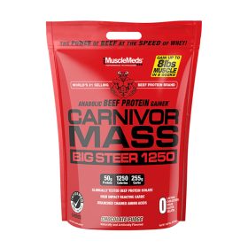   MuscleMeds Carnivor™ Mass Big Steer - Marhafehérje Alapú Tömegnövelő (6820 g, Csokoládés Fudge)