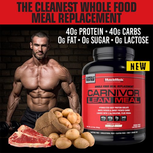 MuscleMeds Étkezés Helyettesítő Marhahúsfehérjével - Carnivor Lean Meal (1910 g, Krémes Vanília)