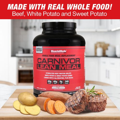 MuscleMeds Étkezés Helyettesítő Marhahúsfehérjével - Carnivor Lean Meal (1910 g, Krémes Vanília)