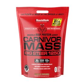   MuscleMeds Carnivor™ Mass Big Steer - Marhafehérje Alapú Tömegnövelő (6720 g, Vaníliás Karamell)