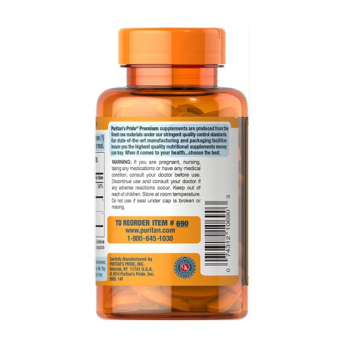 Puritan's Pride C-vitamin 1000 mg kapszula Csipkebogyóval és Bioflavonoidokkal (100 Filmtabletta)