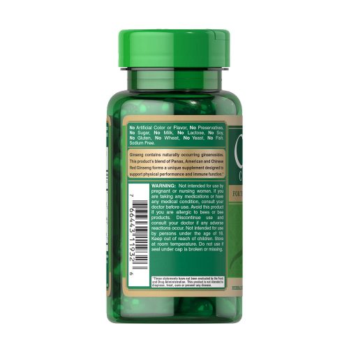 Puritan's Pride Komplex Ginzeng Kivonat (75 Kapszula)