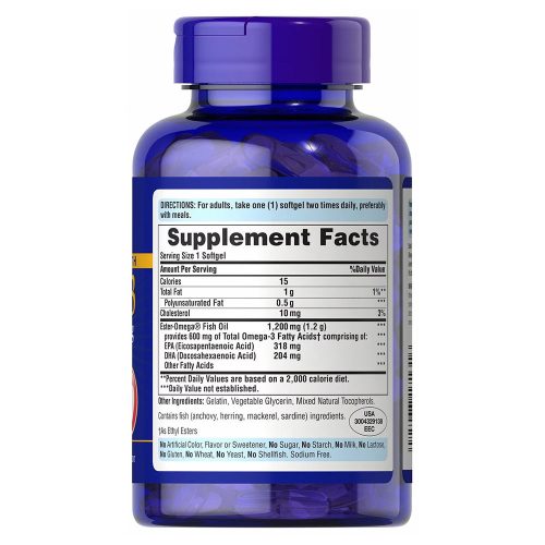 Puritan's Pride Double Strength Omega-3 Fish Oil - Extra Erős Omega-3  (90 Lágykapszula)