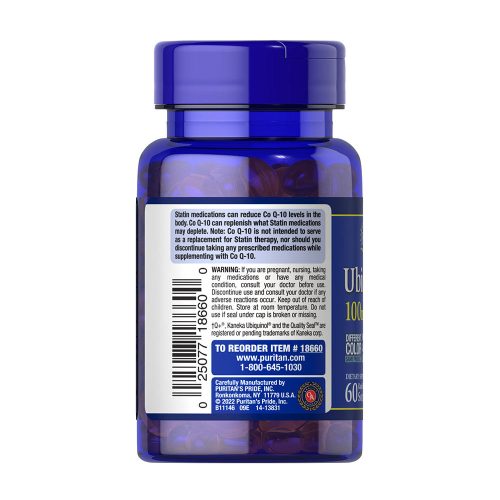 Puritan's Pride Ubiquinol 100 mg  (60 Lágykapszula)