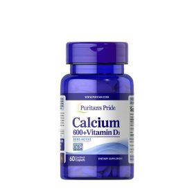 Puritan's Pride Kalcium 600 + D3-vitamin (60 Kapszula)