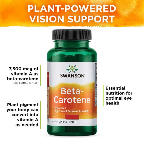 Swanson Beta-Carotene (Vitamin A) (100 Lágykapszula)