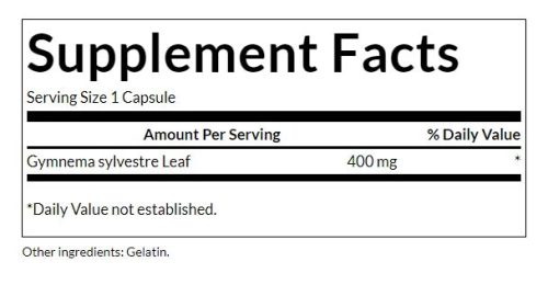 Swanson Gymnema Sylvestre Leaf - Egészséges Anyagcserét Támogató Kapszula (100 Kapszula)