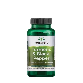   Swanson Turmeric & Black Pepper - Kurkuma & Fekete Bors (60 Kapszula)