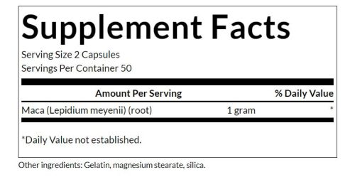 Swanson Full Spectrum Maca 500 mg (100 Kapszula)