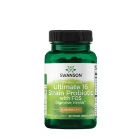   Swanson Dr. Stephen Langer's Ultimate 16 Strain Probiotic with FOS 3.2 BILLION CFU (60 Veg Kapszula)