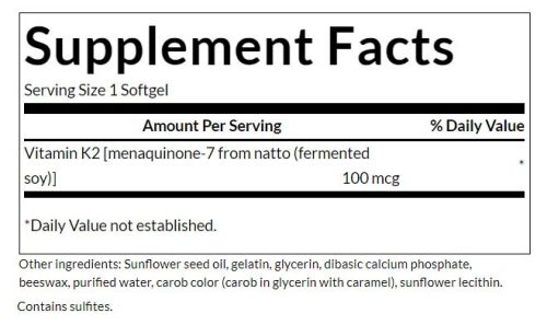 Swanson Vitamin K2 - Natural (30 Lágykapszula)